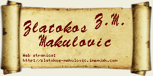 Zlatokos Makulović vizit kartica